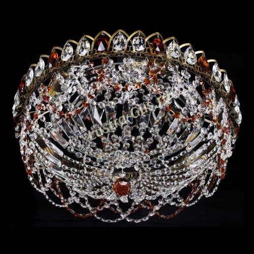 Люстра Хрустальный Каскад Ажур под бронзу Чайная в Саратове Гусь Хрустальный