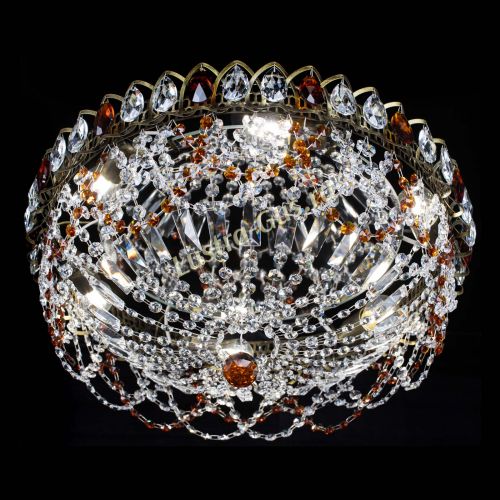 Люстра Хрустальный Каскад Ажур под бронзу Чайная в Саратове Гусь Хрустальный