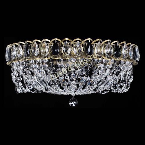 Люстра Хрустальный Каскад Ажур под бронзу Черная в Саратове Гусь Хрустальный