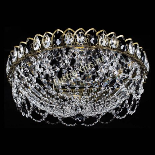 Люстра Хрустальный Каскад Ажур под бронзу Черная в Саратове Гусь Хрустальный