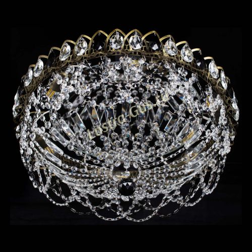 Люстра Хрустальный Каскад Ажур под бронзу Черная в Саратове Гусь Хрустальный