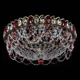 Люстра Хрустальный Каскад Ажур под бронзу Красная в Саратове