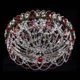 Люстра Хрустальный Каскад Ажур под бронзу Красная в Саратове