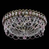 Люстра Хрустальный Каскад Ажур под бронзу Розовая в Саратове