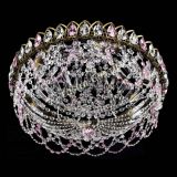 Люстра Хрустальный Каскад Ажур под бронзу Розовая в Саратове