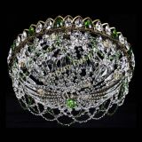 Люстра Хрустальный Каскад Ажур под бронзу Зеленая в Саратове