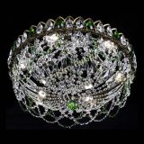 Люстра Хрустальный Каскад Ажур под бронзу Зеленая в Саратове