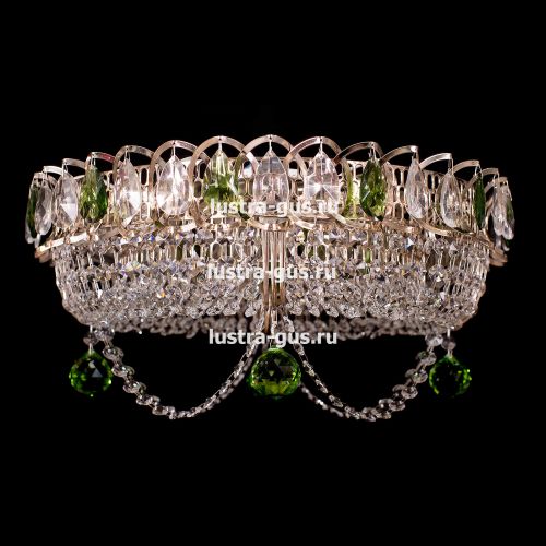 Люстра Кольцо Блин Цветная в Саратове Гусь Хрустальный