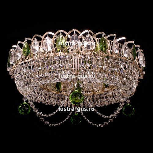 Люстра Кольцо Блин Цветная в Саратове Гусь Хрустальный