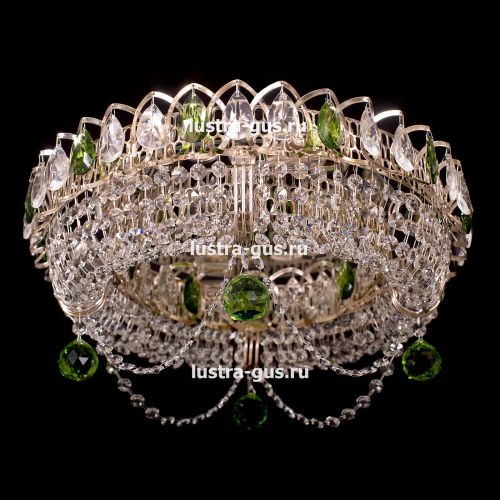 Люстра Кольцо Блин Цветная в Саратове Гусь Хрустальный