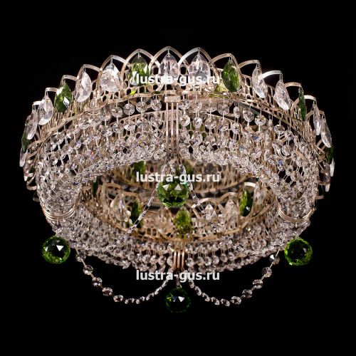 Люстра Кольцо Блин Цветная в Саратове Гусь Хрустальный