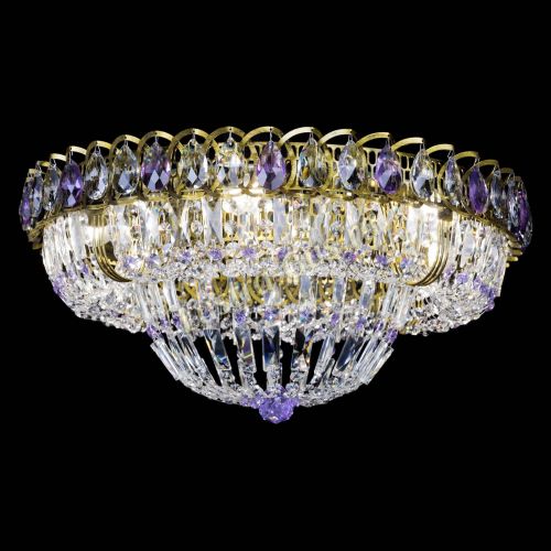 Люстра Кольцо Классика Пластинка фиолетовая под бронзу в Саратове Гусь Хрустальный