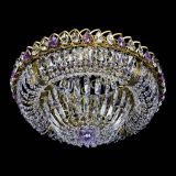 Люстра Кольцо Классика Пластинка фиолетовая под бронзу в Саратове