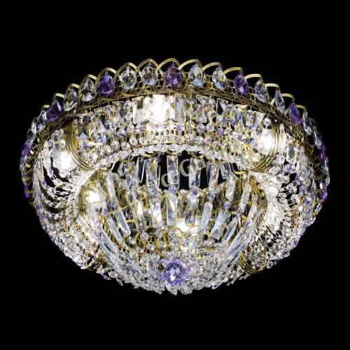 Люстра Кольцо Классика Пластинка фиолетовая под бронзу в Саратове Гусь Хрустальный