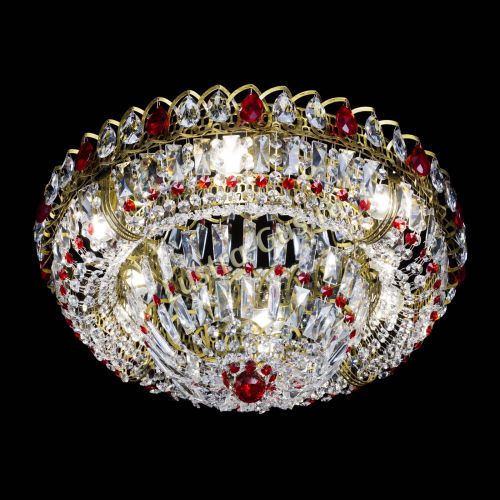 Люстра Кольцо Классика Пластинка красная под бронзу в Саратове Гусь Хрустальный