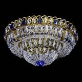 Люстра Кольцо Классика Пластинка синяя под бронзу в Саратове