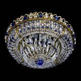 Люстра Кольцо Классика Пластинка синяя под бронзу в Саратове