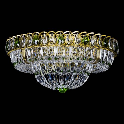 Люстра Кольцо Классика Пластинка зеленая под бронзу в Саратове Гусь Хрустальный