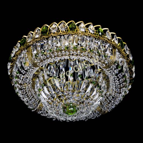 Люстра Кольцо Классика Пластинка зеленая под бронзу в Саратове Гусь Хрустальный