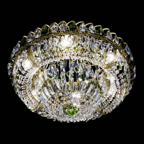 Люстра Кольцо Классика Пластинка зеленая под бронзу в Саратове Гусь Хрустальный