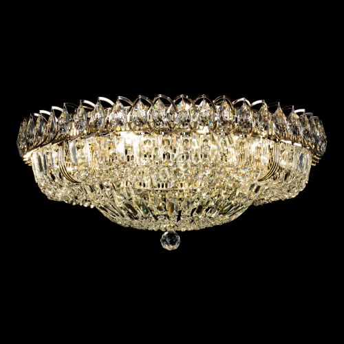 Люстра Кольцо Классика Пластинка, Диаметр - 600 мм,  золото Гусь Хрустальный