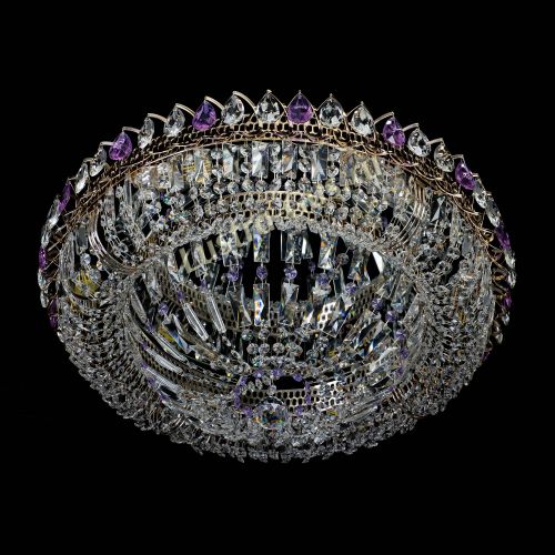 Люстра Кольцо Классика Пластинка фиолетовая в Саратове Гусь Хрустальный