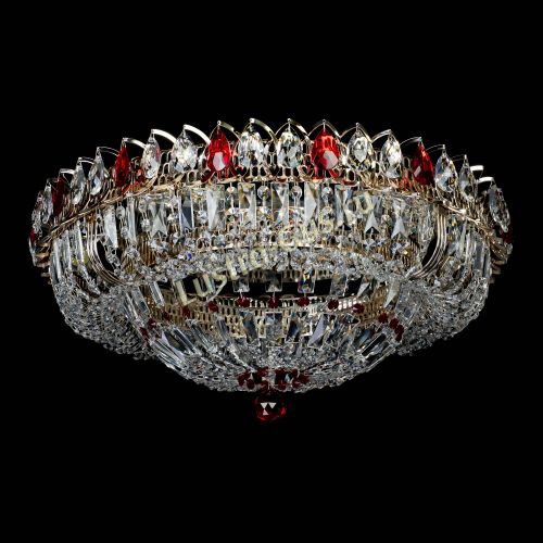 Люстра Кольцо Классика Пластинка красная в Саратове Гусь Хрустальный