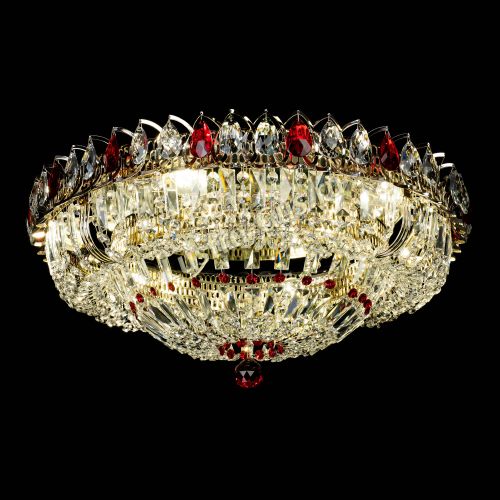 Люстра Кольцо Классика Пластинка красная в Саратове Гусь Хрустальный