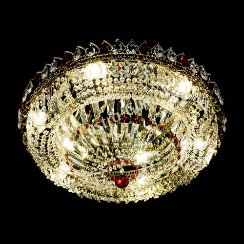 Люстра Кольцо Классика Пластинка красная в Саратове Гусь Хрустальный