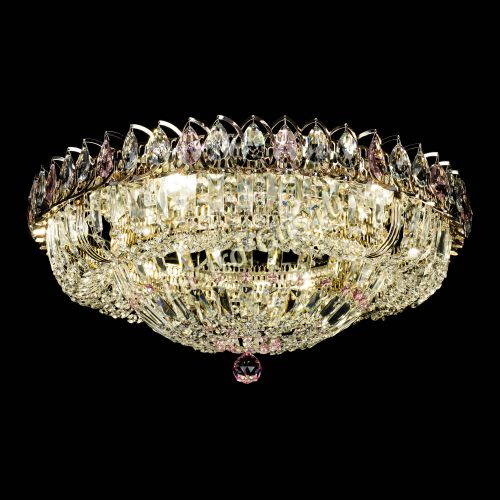 Люстра Кольцо Классика Пластинка розовая в Саратове Гусь Хрустальный