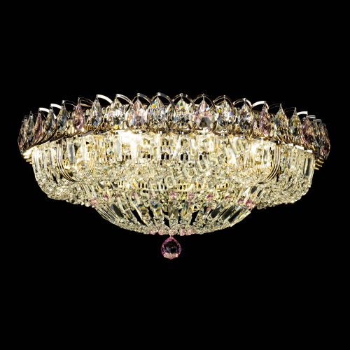 Люстра Кольцо Классика Пластинка розовая в Саратове Гусь Хрустальный