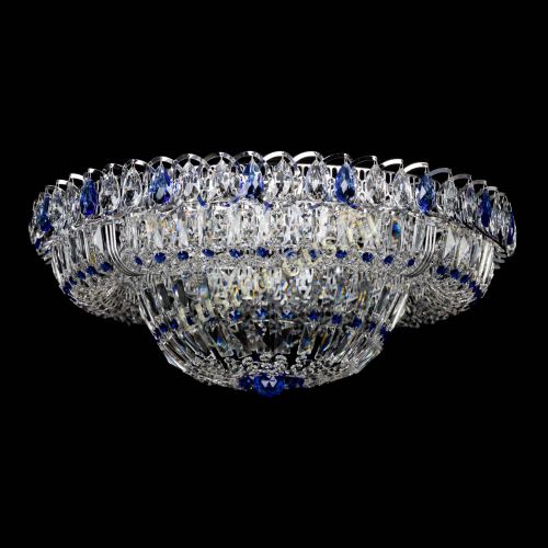 Люстра Кольцо Пластинка 600 мм синяя в Саратове Гусь Хрустальный