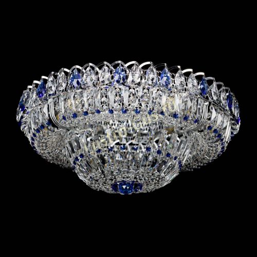 Люстра Кольцо Пластинка 600 мм синяя в Саратове Гусь Хрустальный