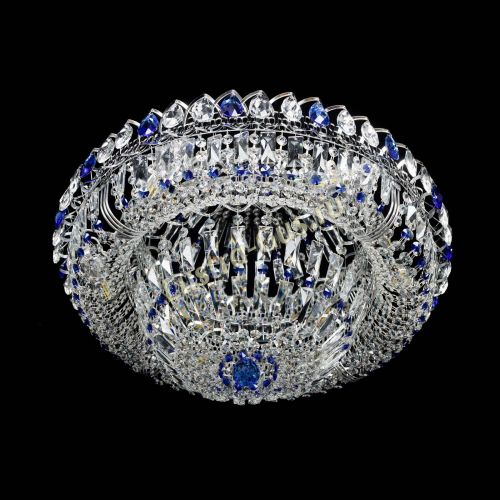 Люстра Кольцо Пластинка 600 мм синяя в Саратове Гусь Хрустальный