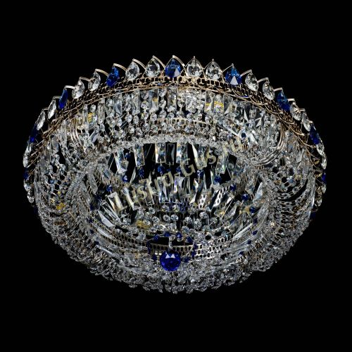 Люстра Кольцо Классика Пластинка синяя в Саратове Гусь Хрустальный