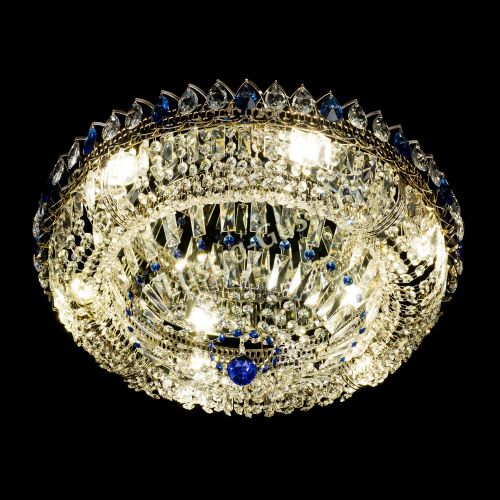 Люстра Кольцо Классика Пластинка синяя в Саратове Гусь Хрустальный