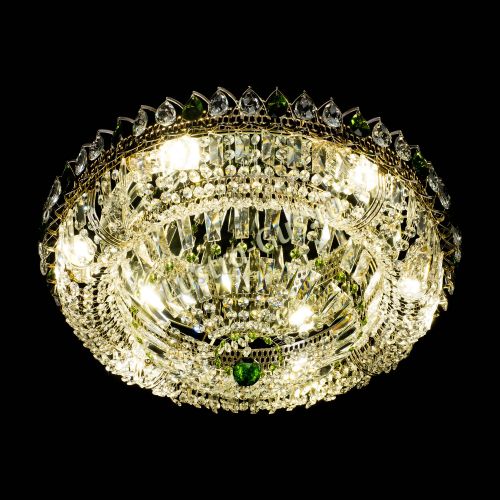 Люстра Кольцо Классика Пластинка зеленая в Саратове Гусь Хрустальный