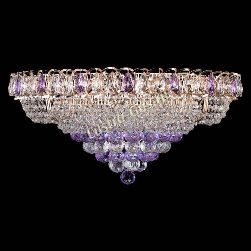 Люстра Кольцо пирамида шар 40 мм фиолетовая в Саратове Гусь Хрустальный