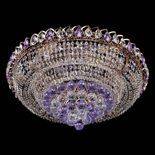 Люстра Кольцо пирамида шар 40 мм фиолетовая в Саратове Гусь Хрустальный