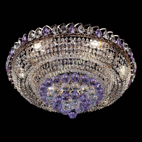 Люстра Кольцо пирамида шар 40 мм фиолетовая в Саратове Гусь Хрустальный