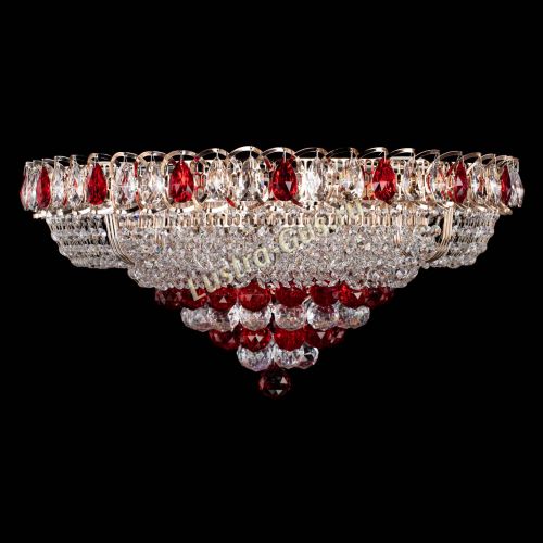 Люстра Кольцо пирамида шар 40 мм красная в Саратове Гусь Хрустальный