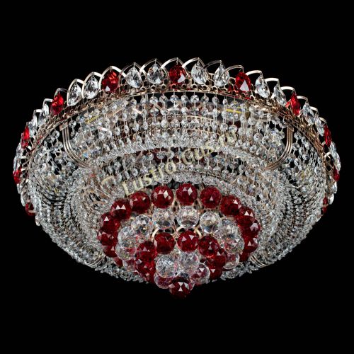 Люстра Кольцо пирамида шар 40 мм красная в Саратове Гусь Хрустальный