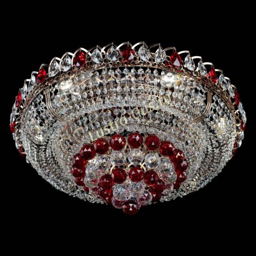 Люстра Кольцо пирамида шар 40 мм красная в Саратове Гусь Хрустальный