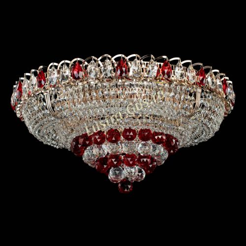 Люстра Кольцо пирамида шар 40 мм красная в Саратове Гусь Хрустальный