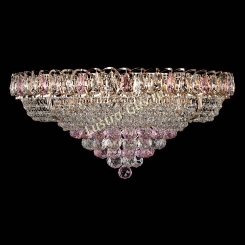 Люстра Кольцо пирамида шар 40 мм розовая в Саратове Гусь Хрустальный