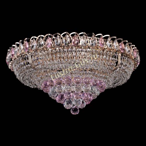 Люстра Кольцо пирамида шар 40 мм розовая в Саратове Гусь Хрустальный