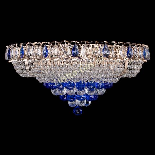 Люстра Кольцо пирамида шар 40 мм синяя в Саратове Гусь Хрустальный