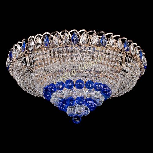 Люстра Кольцо пирамида шар 40 мм синяя в Саратове Гусь Хрустальный