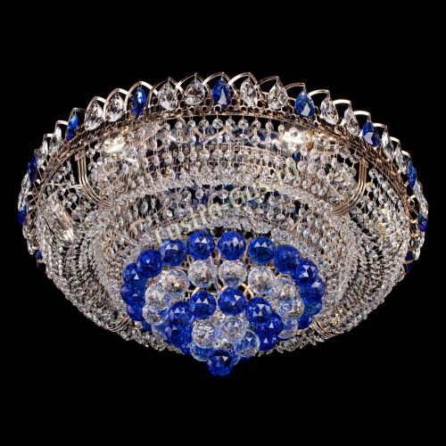 Люстра Кольцо пирамида шар 40 мм синяя в Саратове Гусь Хрустальный