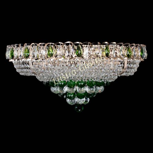 Люстра Кольцо пирамида шар 40 мм зеленая в Саратове Гусь Хрустальный